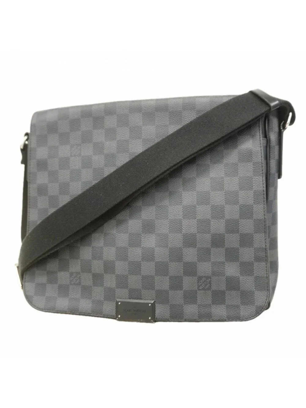 Louis Vuitton Shoulder Bag Damier Graphite District MM Gray Black